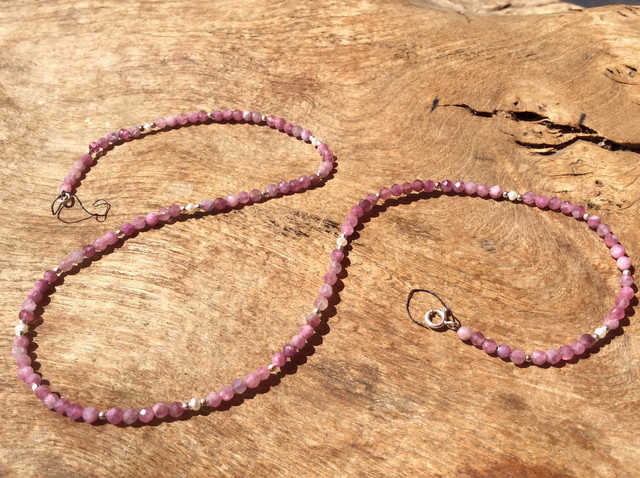 Pink Turmalin Kette