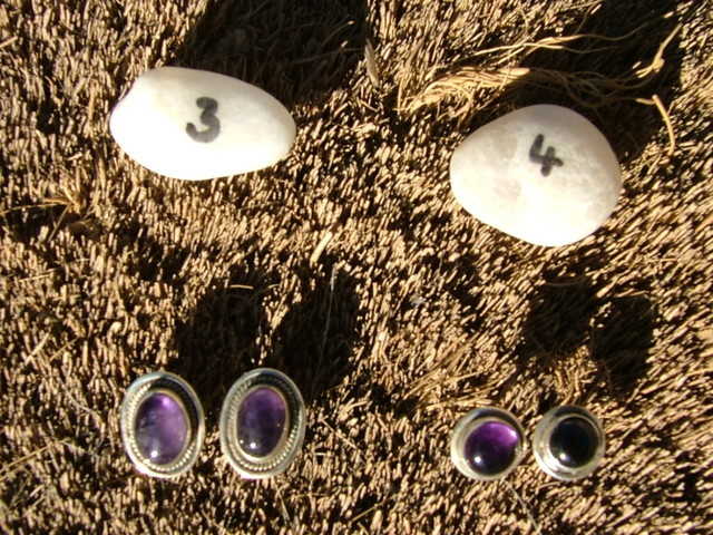 Amethyst Ohrstecker 3-4